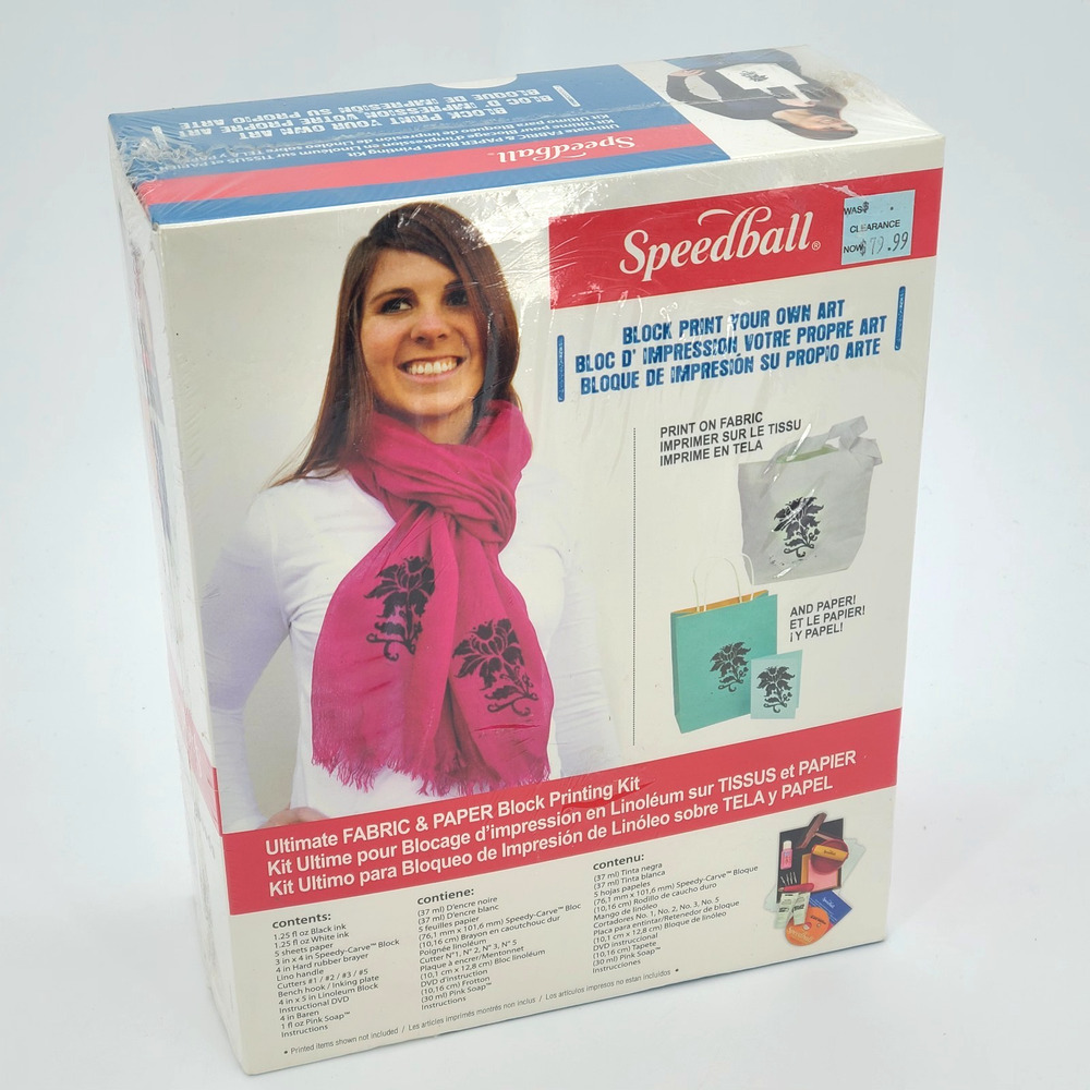 2012 Speedball Art Products Ultimate Fabric/Paper Printing Kit NEW/SEALED #3478